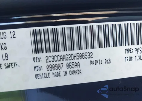 2013 Chrysler 300 Motown z USA, uszkodzony, nr VIN 2C3CCAAG2DH508532